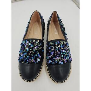 Jijixi Sequins Comfort Loafers Size 245 US 8